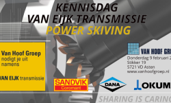 Van Hoof organiseert op 9 februari a.s. een kennisdag Power Skiving