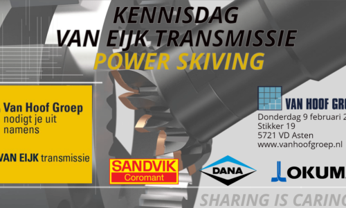 Van Hoof organiseert op 9 februari a.s. een kennisdag Power Skiving