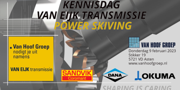 Van Hoof organiseert op 9 februari a.s. een kennisdag Power Skiving