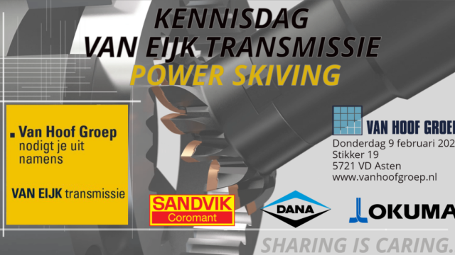 Van Hoof organiseert op 9 februari a.s. een kennisdag Power Skiving