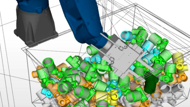 3D bin-picking glimmende onderdelen